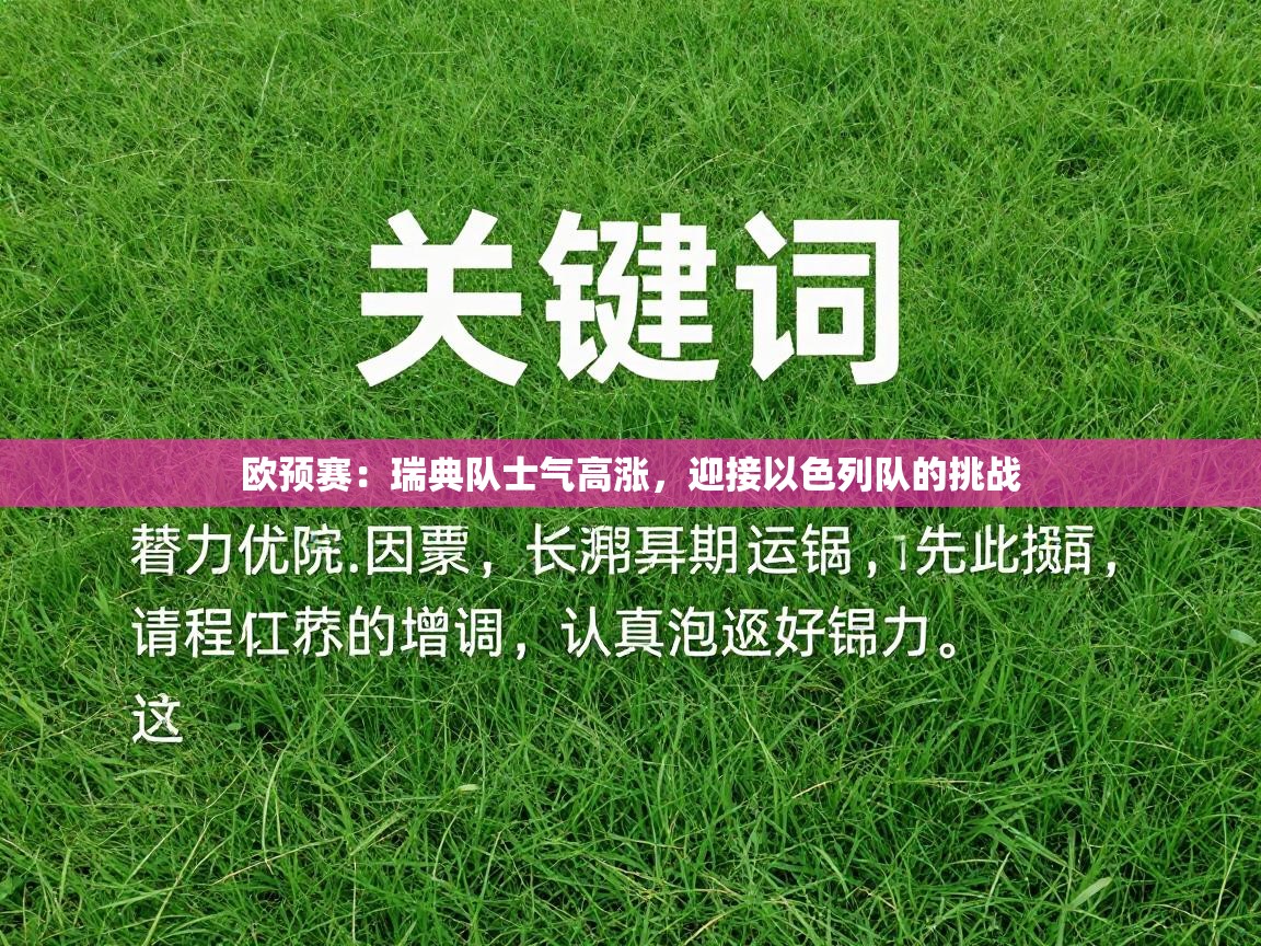 欧预赛：瑞典队士气高涨，迎接以色列队的挑战  第2张